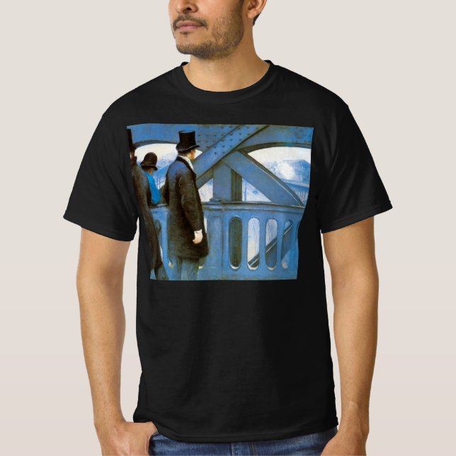 Le Pont de l'Europe by Gustave Caillebotte T-Shirt (Front)