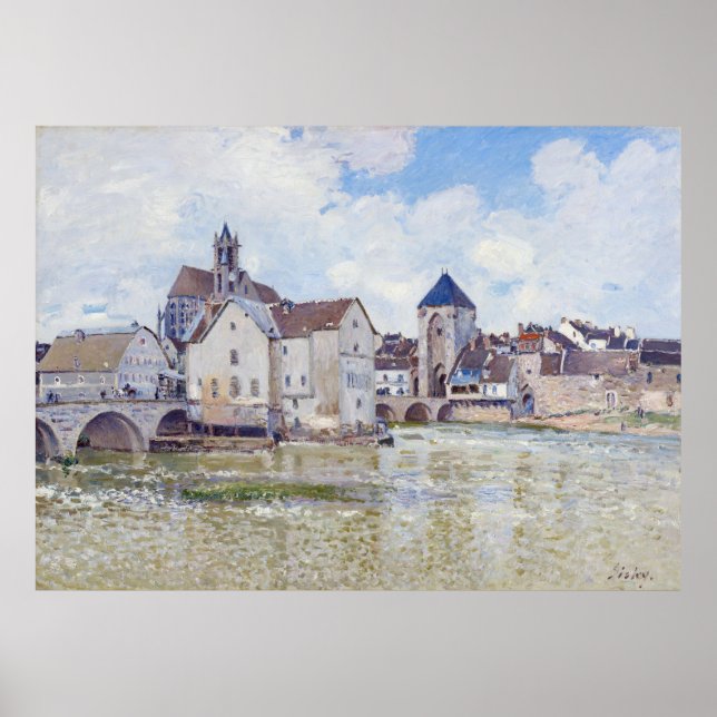 Le Pont de Moret, Alfred Sisley Poster (Front)