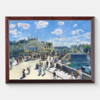 Le Pont-Neuf, Paris Pierre Auguste Renoir painting Award Plaque