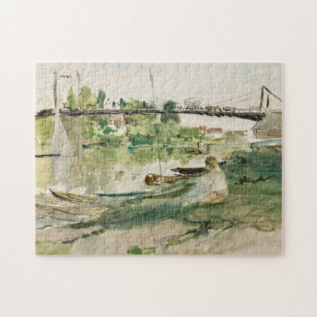 Le Pont sur l’Oise | Berthe Morisot Jigsaw Puzzle (Horizontal)