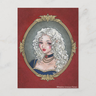 Le Portrait De La Vampiresse Gothic Postcard