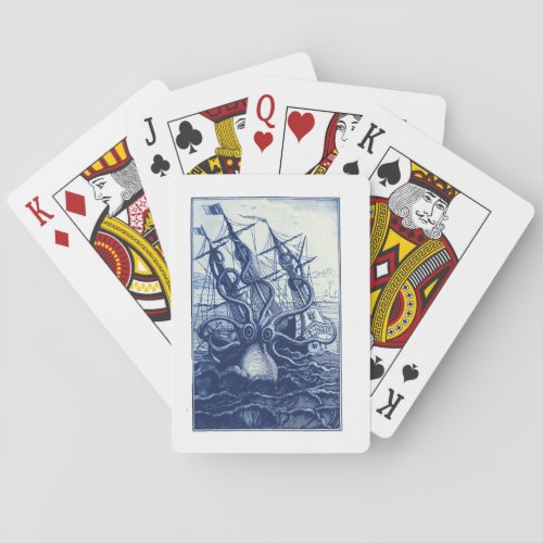 Le Poulpe Colossal 1801 Blue Poker Cards