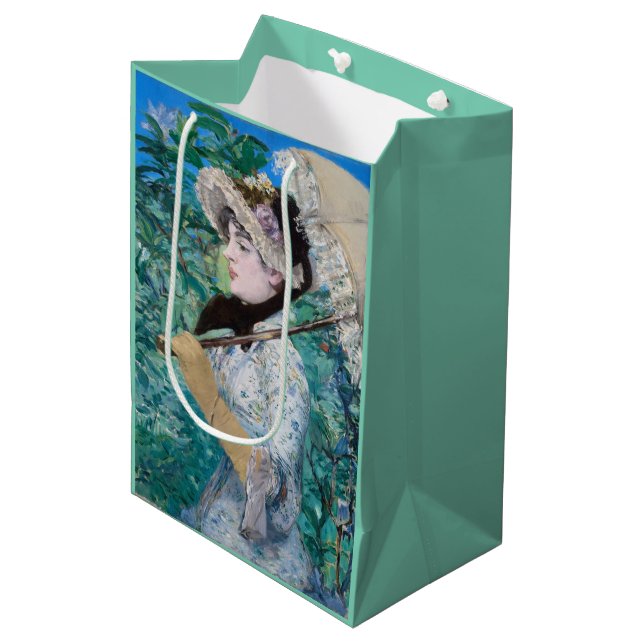 Le Printemps Manet Impressionist Art Painting Medium Gift Bag (Front Angled)