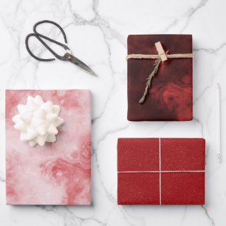 Le Red Wrapping Paper Sheets