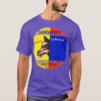 Le Renard Vintage Francophile Cheese Label T-Shirt