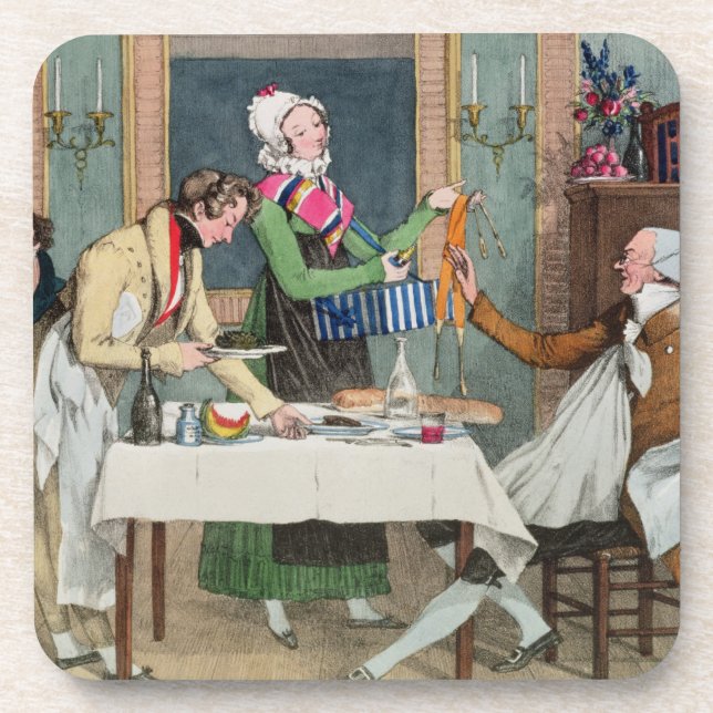 Le Restaurant, pub. by Rodwell and Martin, 1820 (c Beverage Coaster (Front)