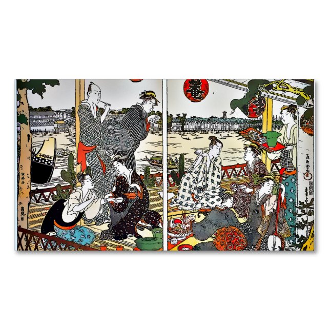 Le Restaurant Shikian, version Comics Business Card Magnet (Front)