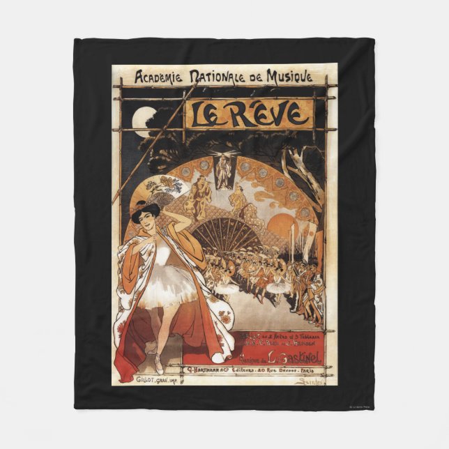 Le Reve Ballet Performance Opera House Fleece Blanket (Front)