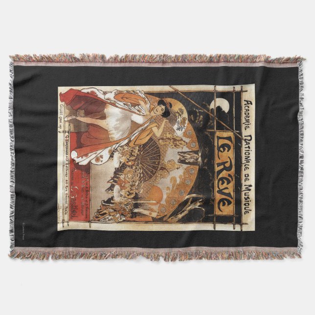 Le Reve Ballet Performance Opera House Throw Blanket (Front)