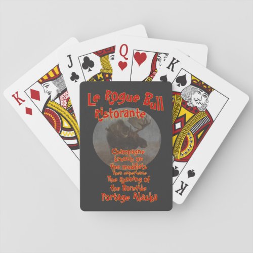 Le Rogue Bull Ristorante Portage Alaska AK Poker Cards