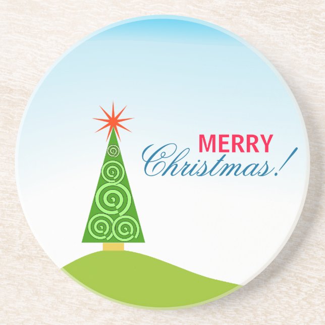 Le Sapin Sandstone Coaster (Front)