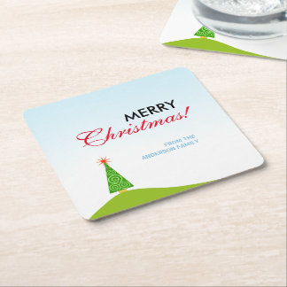 Le Sapin Square Paper Coaster