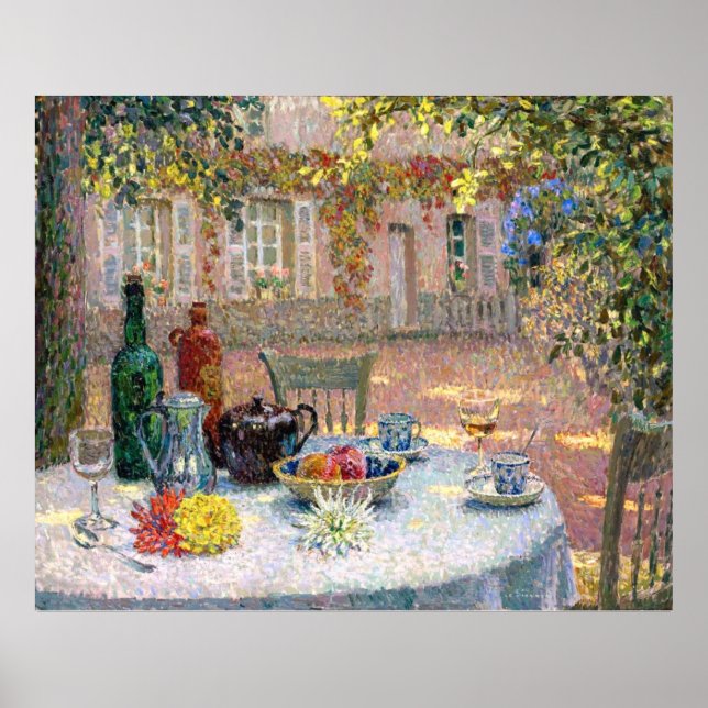 Le Sidaner: Table under Leaves in the Sun Poster (Front)