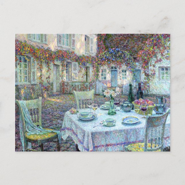 Le Sidaner: Table with Roses at Gerberoy Postcard (Front)
