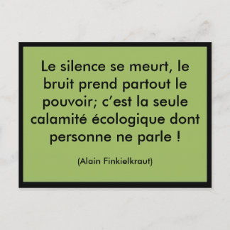 Le silence se meurt postcard