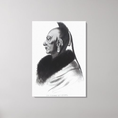 Le Soldat du Chene an Osage Chief Canvas Print