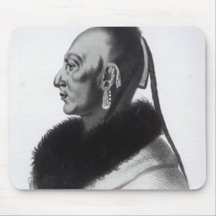 Le Soldat du Chene, an Osage Chief Mouse Pad