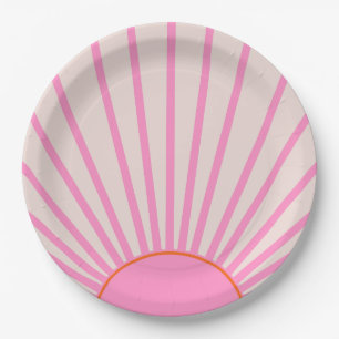 Le Soleil 01 Sun Pink Sunshine Paper Plates