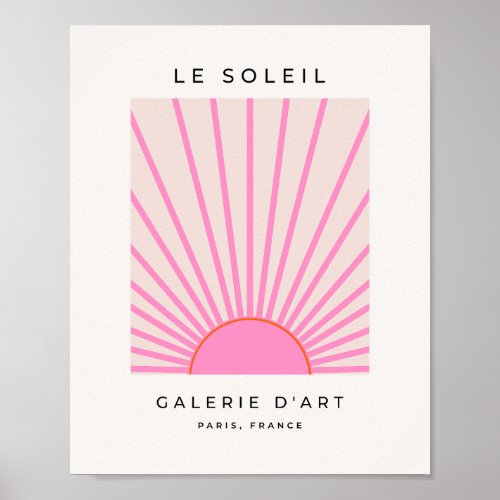 Le Soleil 01 Sun Pink Sunshine Poster