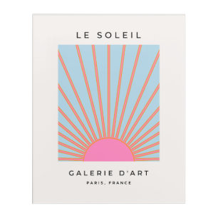 Le Soleil 02 Retro Sun Pink And Blue Sunshine Acrylic Print
