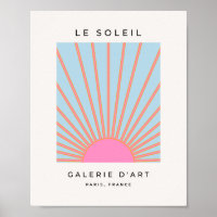 Le Soleil 02 Retro Sun Pink And Blue Sunshine