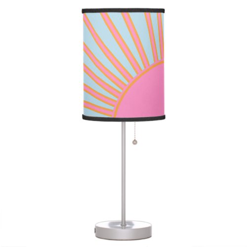 Le Soleil 02 Retro Sun Pink And Blue Sunshine Table Lamp