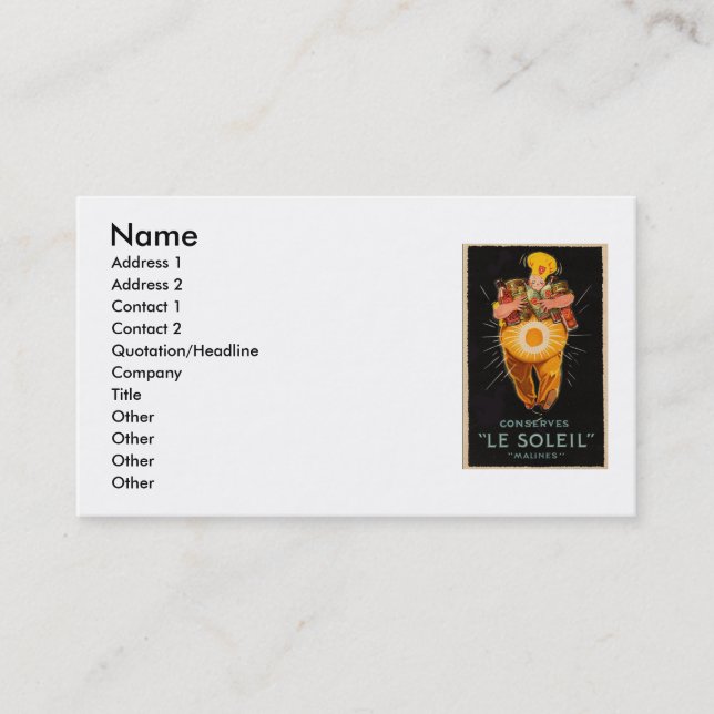 Le Soleil Business Card (Front)