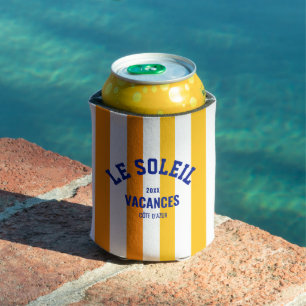 Le Soleil Vacances Côte d'Azur Cabana Stripe Can Cooler