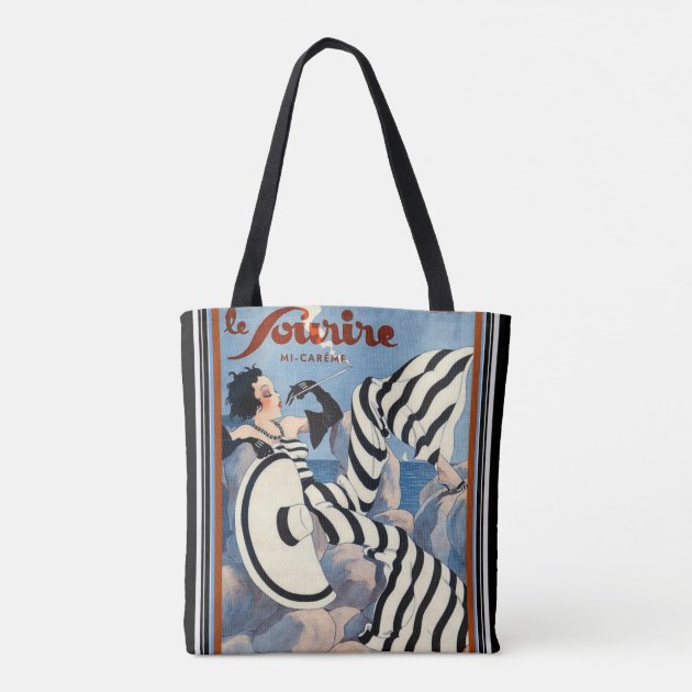 Le Sourire Art Deco Tote | Zazzle