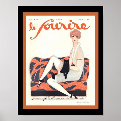 Le Sourire French Deco 1928 Cover 11x14 Poster