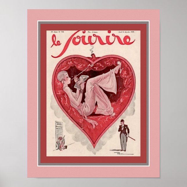"Le Sourire" French Deco Magazine Cover Poster (Front)