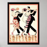 "Le Tango" Barbier Deco Print<br><div class="desc">Colorful 1920s Art Deco Print  Entitled "Le Tango" by George Barbier</div>