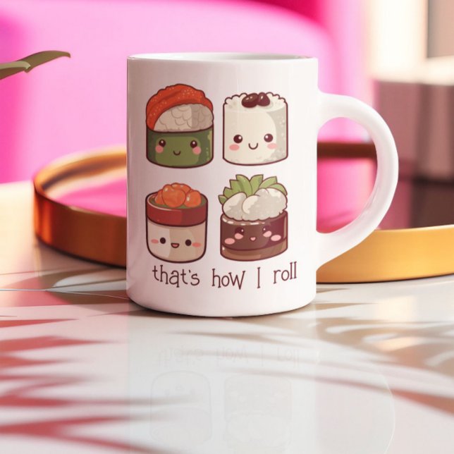 Le the Good Times Roll Kawaii Sushi Coffee Mug (Creator Uploaded)