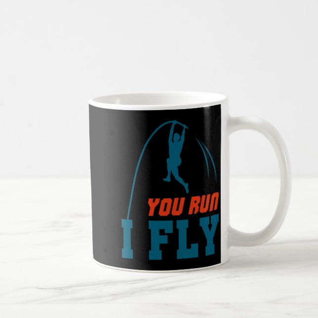 Le Vault Funny Levault Vaulting You Run I Fly  Coffee Mug (Right)