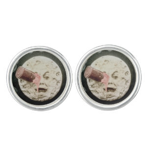 Le Voyage dans la Lune or A Trip to the Moon Retro Cufflinks
