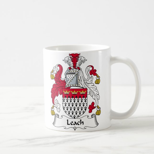 Leach Family Crest Coffee Mug (Right)