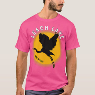 Leach Lake in Michigan Heron Sunrise T-Shirt