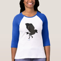 Leach's Storm Petrel (flutter) Ladies Raglan Fitted T-Shirt