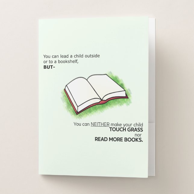 Lead a Child Outside or to a Bookshelf Pocket Folder (Front)