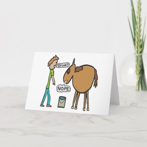 Lead A Horse To Water Card