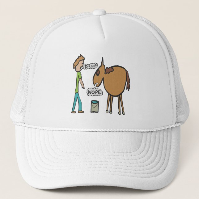 Lead A Horse To Water Trucker Hat (Front)