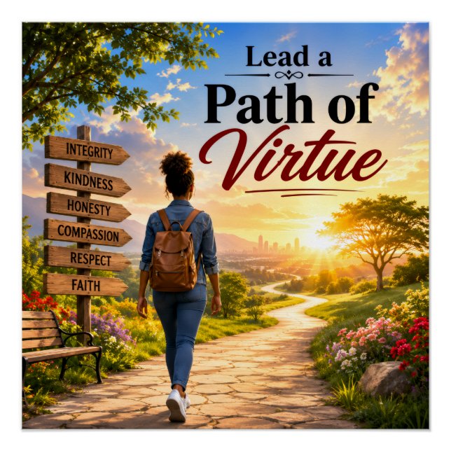 Lead a Path of Virtue Poster (Front)