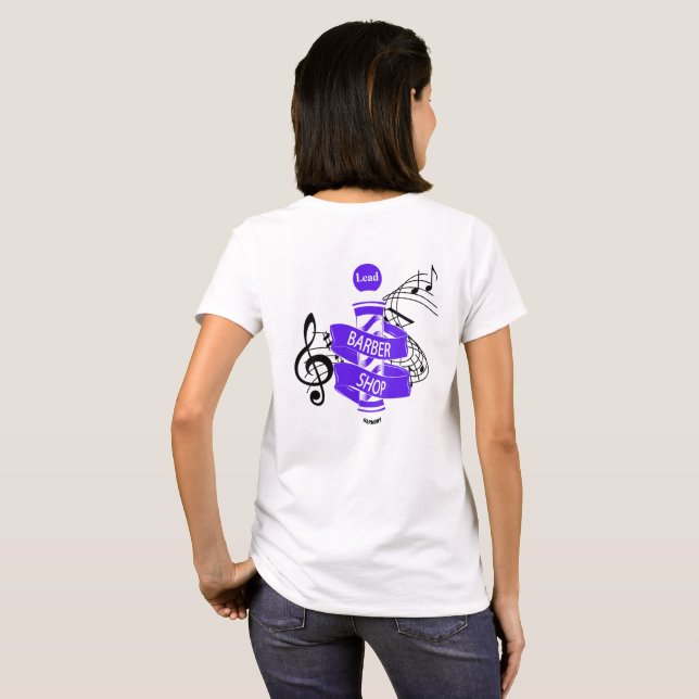 Lead Barbershop Harmony Purple Design T-Shirt (Back Full)