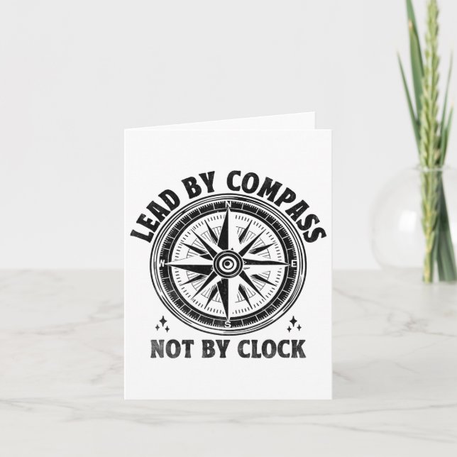 Lead By Comp Not By Clock Camping Scouting Scout  Card (Front)