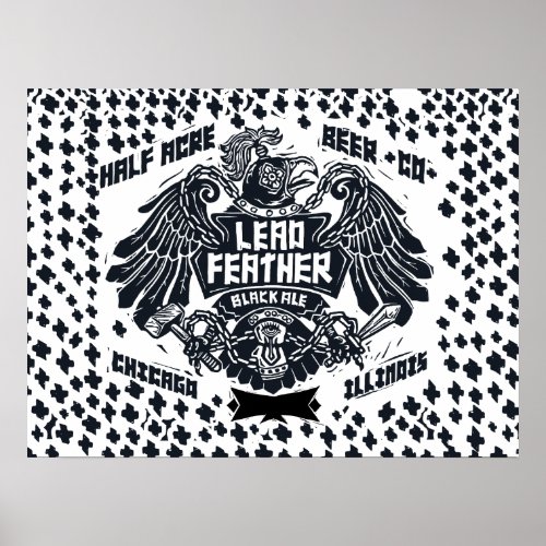 Lead Feather Black Ale Poster
