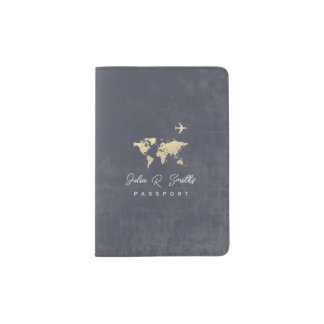 Lead Gray Passport Cover for Elegant Travelers