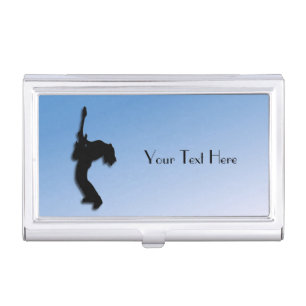 Lead Guitar Player Personalized Blue Case For Business Cards