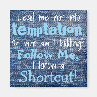 Lead Me Not Funny Refrigerator Magnet