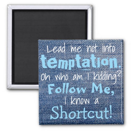 Lead Me Not Funny Refrigerator Magnet