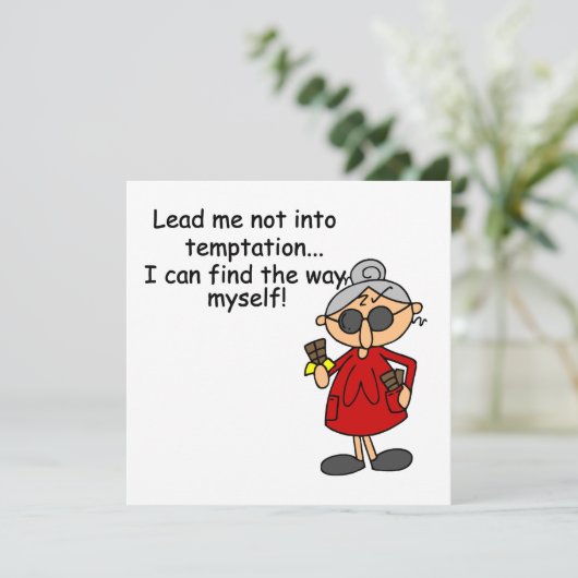 Lead Me Not Into Temptation Humor (Standing Front)